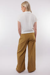 Pollenca broek | Mustard Olive