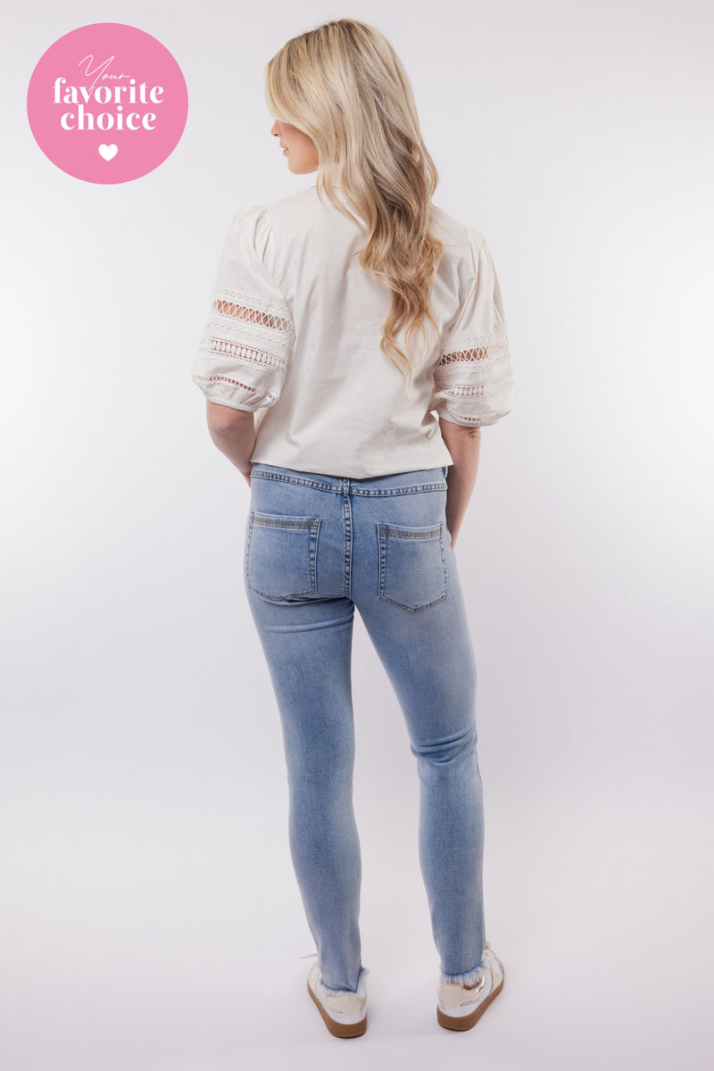 Moneglia broek | Denim Mid Blue