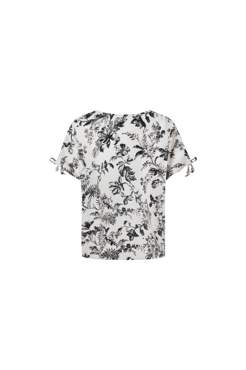 Sardinië top | Ecru/Black