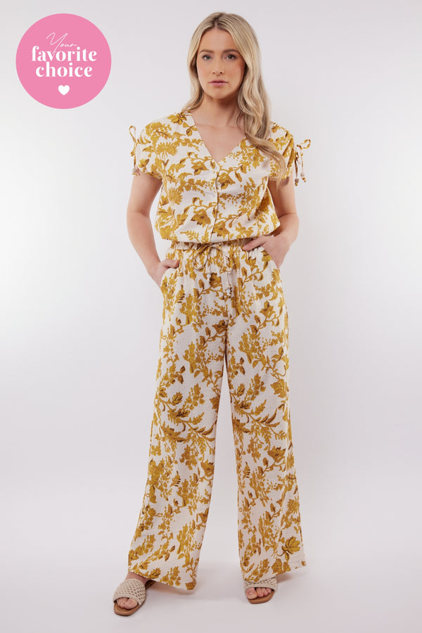 Malta broek | Sand/Mustard Olive