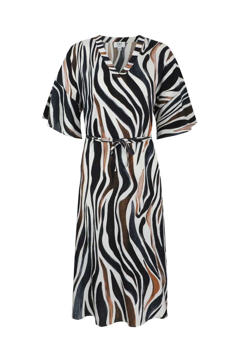 Puerto Rico jurk | Offwhite/Tiger Eye