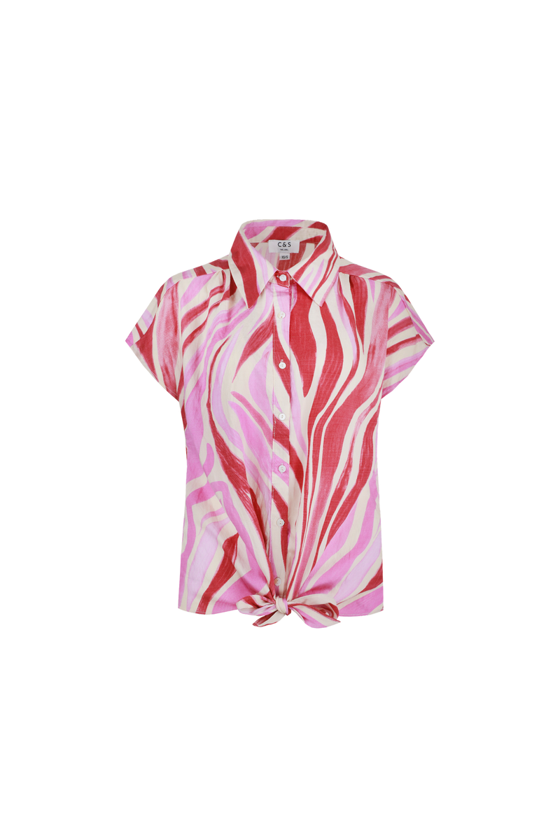 Puerto Rico blouse | Offwhite/Super Pink