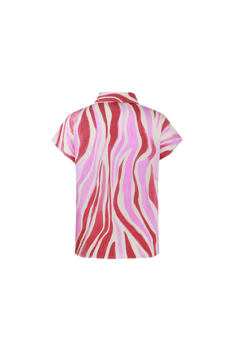 Puerto Rico blouse | Offwhite/Super Pink