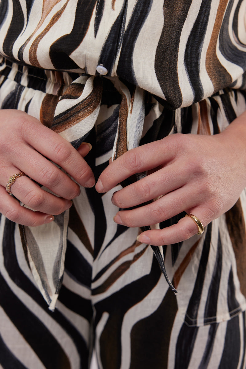 Puerto Rico blouse | Offwhite/Tiger Eye