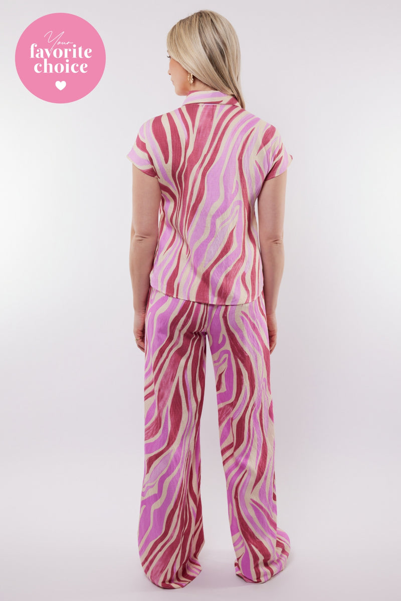Taurito broek | Offwhite/Super Pink