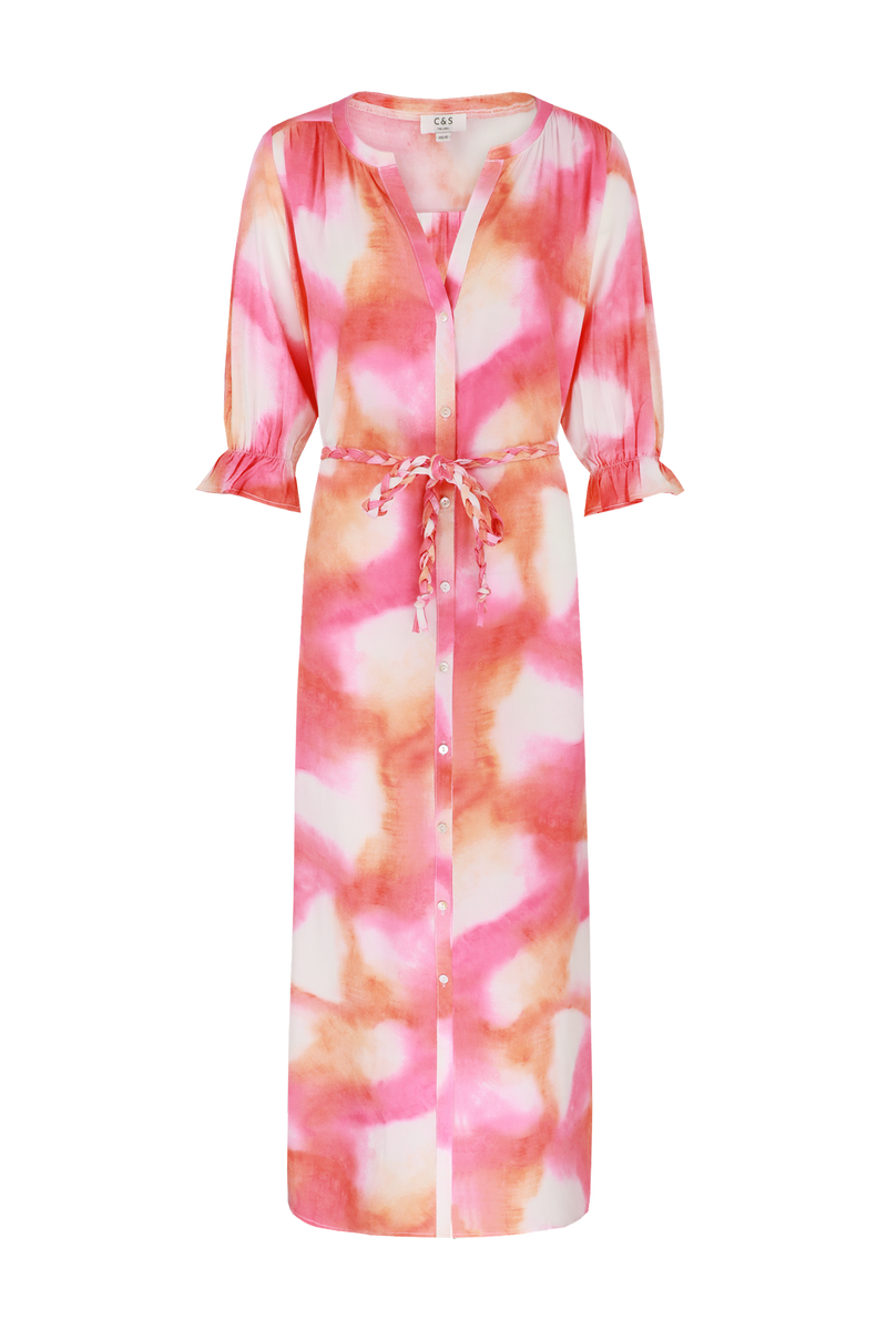 Amalfi jurk | Super Pink/Color mix
