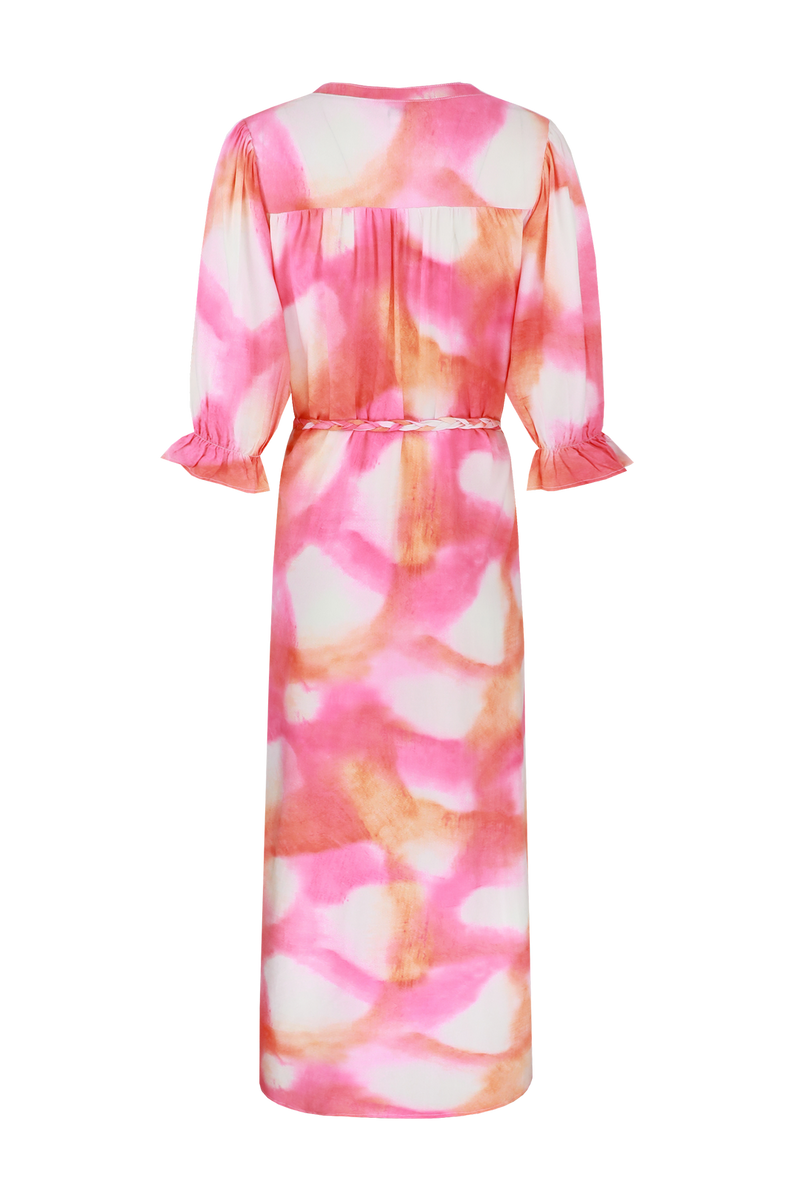 Amalfi jurk | Super Pink/Color mix