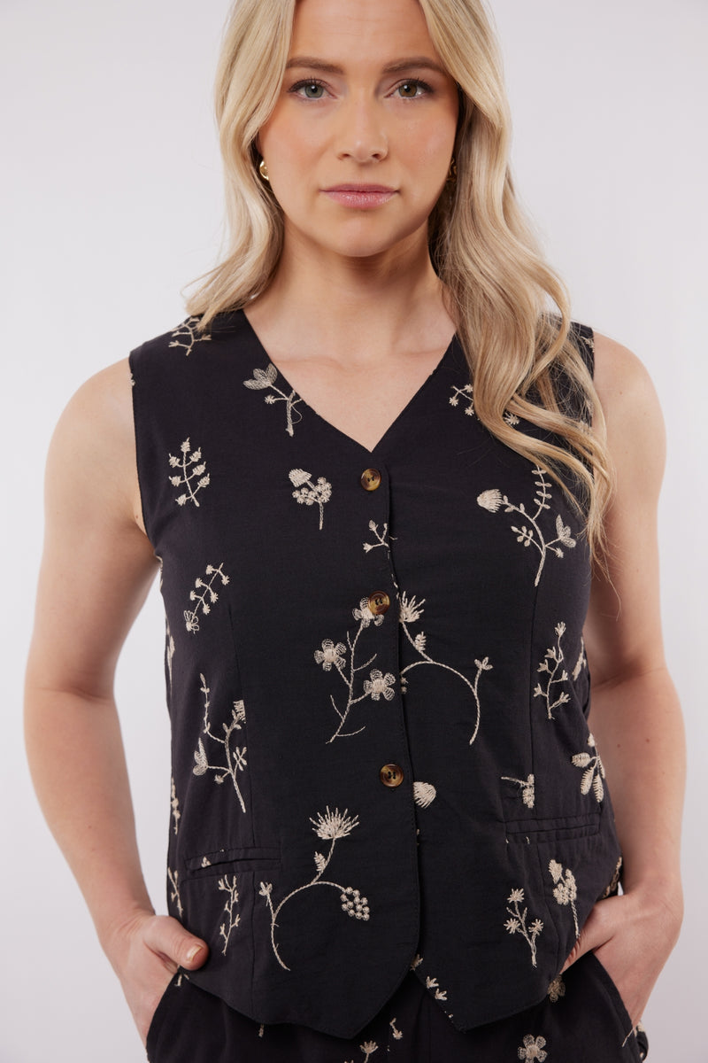 Postiano gilet | Black