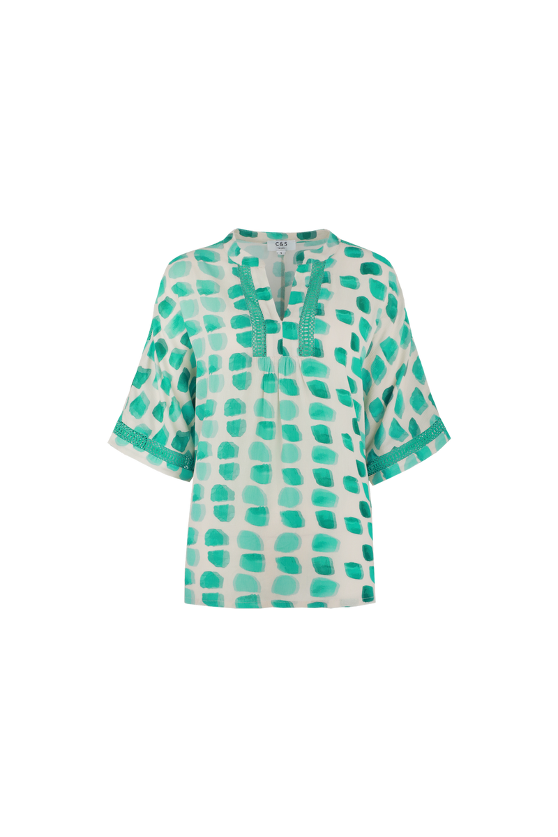 Ibiza top | Sand/Pool Blue
