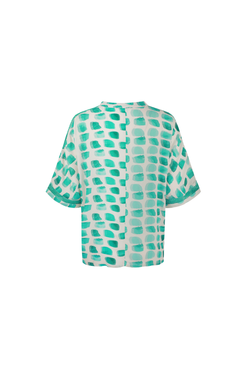 Ibiza top | Sand/Pool Blue