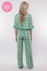 Zafra broek | Sand/Pool Blue
