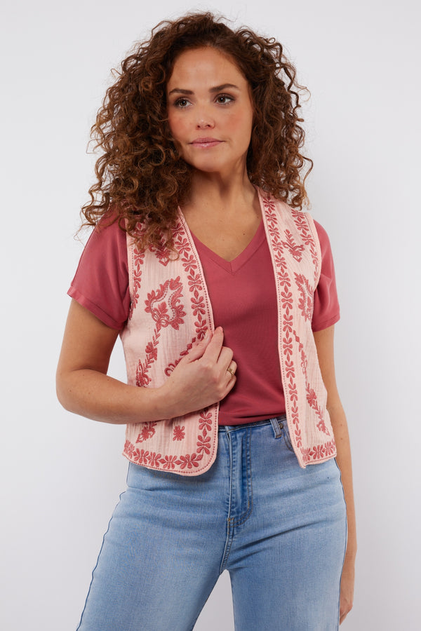 Ardentes gilet | Ballet Pink