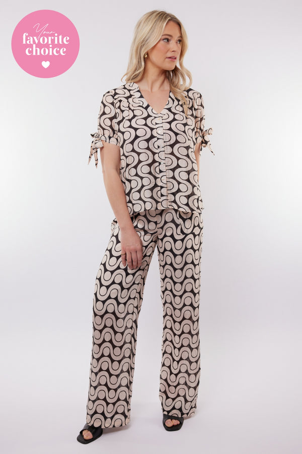 Lausanne broek | Sand/Black