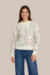 Wings trui | Wool White/Color Mix
