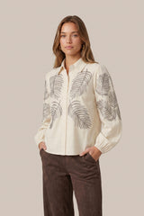 Lisanne blouse | Sand/Mocha Brown