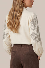 Lisanne blouse | Sand/Mocha Brown
