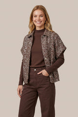 Gilana gilet | Mocha Brown/Color mix