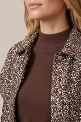 Gilana gilet | Mocha Brown/Color mix