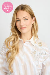 Loekie blouse | Offwhite/Tiger Eye