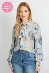 Lace blouse | Dark Jeans Blue/Mix