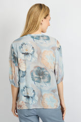 Lana top | Dark Jeans Blue/Mix