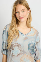 Lana top | Dark Jeans Blue/Mix