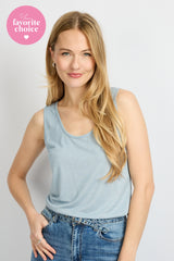 Turijn top | Blue Mist