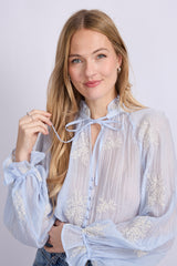Lyra blouse | Blue Mist