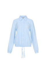 Lenette blouse | Blue Mist/Offwhite