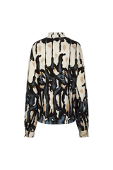 Lara blouse | Sand/Light Jeans Blue