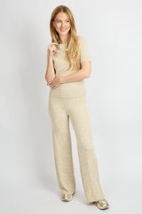 Perla knit broek | Sand