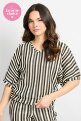 Tamber top | Offwhite/Black