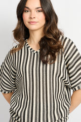 Tamber top | Offwhite/Black