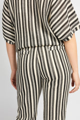 Portia broek | Offwhite/Black