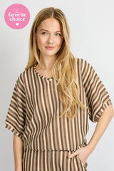 Tamber top | Offwhite/Tiger Eye