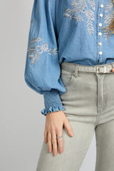 Liora blouse | Denim Mid Blue