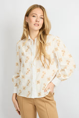 Livia blouse | Offwhite/Sand