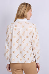 Livia blouse | Offwhite/Sand