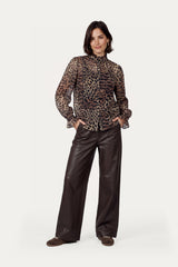 Laurentine blouse | Dark Walnut/Color mix