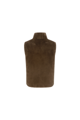 Geraldine gilet | Dark Walnut