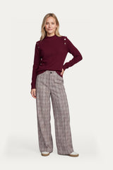 Pepijn broek | Mulberry/Black