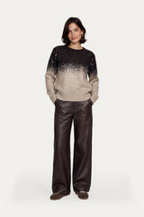 Krissy trui | Dark Chocolate/Sand