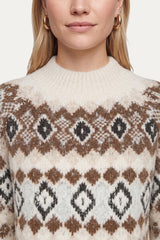 Khadija trui | Sand/Dark Walnut