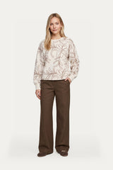 Webby sweater | Sand/Dark Walnut