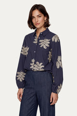 Loreen blouse | Midnight Blue/Sand