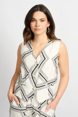 Greta gilet | Sand/Black