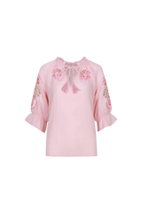 Lisette blouse | Powder Pink/Sunkissed Coral
