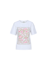 Talia T-Shirt | Offwhite/Sunkissed Coral