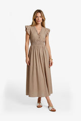 Dilja jurk | Khaki