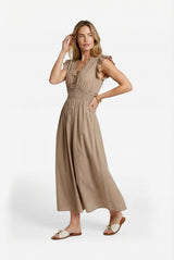 Dilja jurk | Khaki